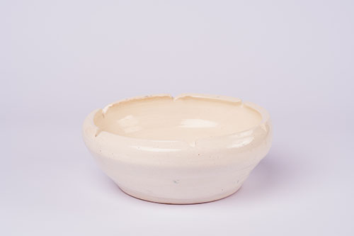 off white clay bowl