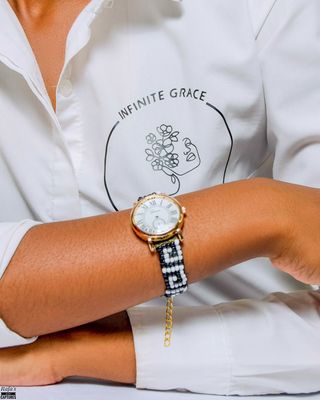 IGC black and white handmade watch